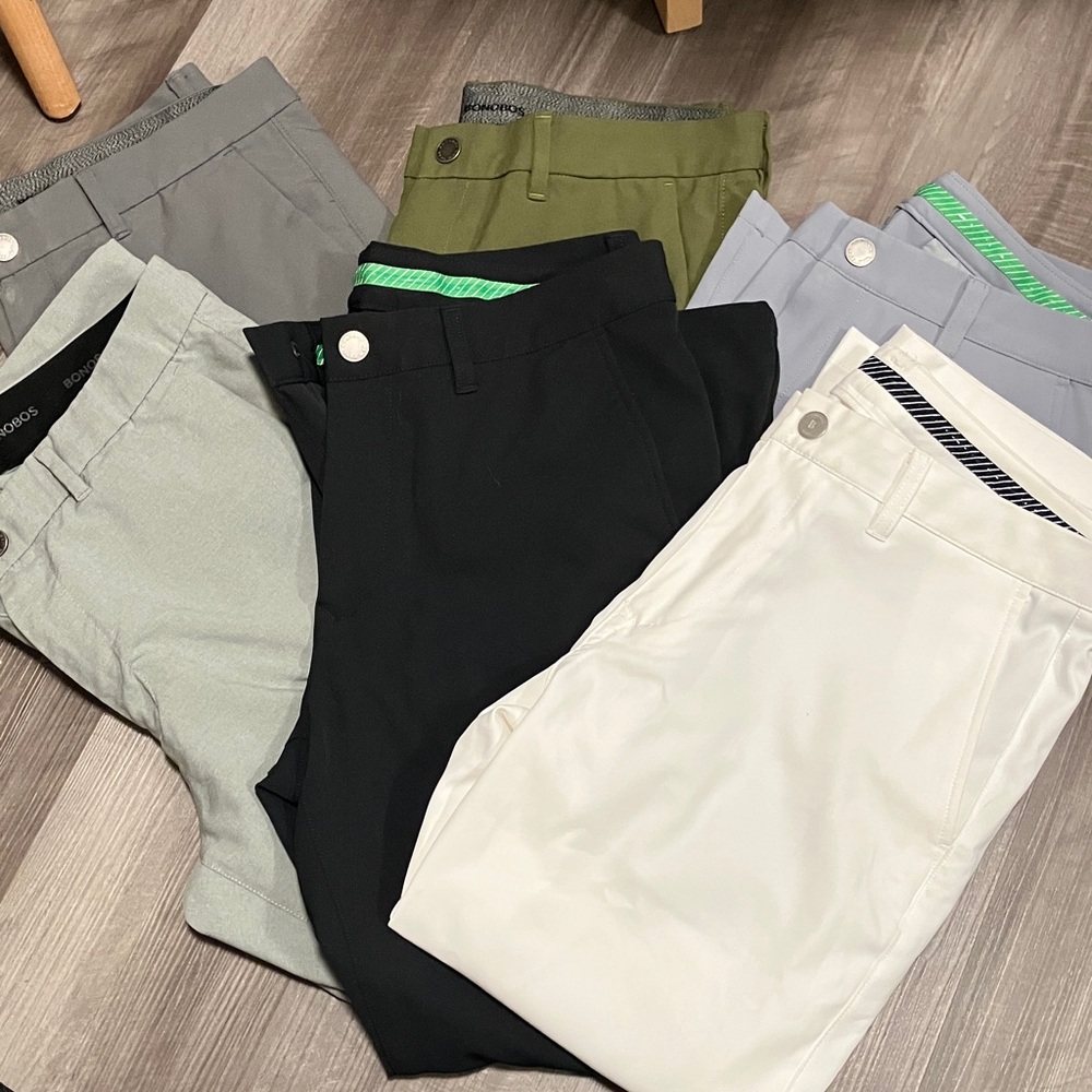 Bonobos Golf Pants LOT of SIX 6 33/28 slim